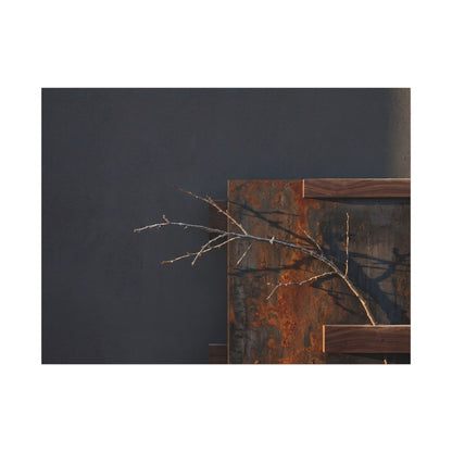 Ma Rust Patina Canvas Art - Dark Japandi Dark Texture