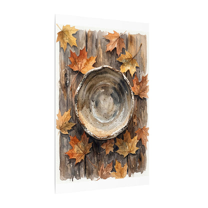 Ma Ceramic Bowl Canvas Art - Japandi Watercolor