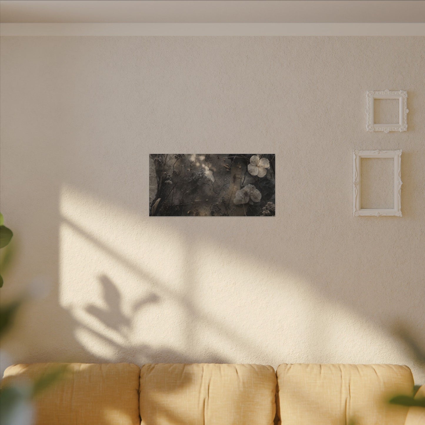 Winter Dried Flowers Texture Canvas Art | Elegant Decor