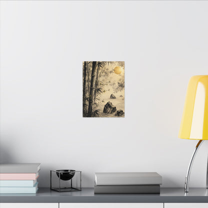 Peaceful Bamboo Grove Canvas Art - Karesansui Zen