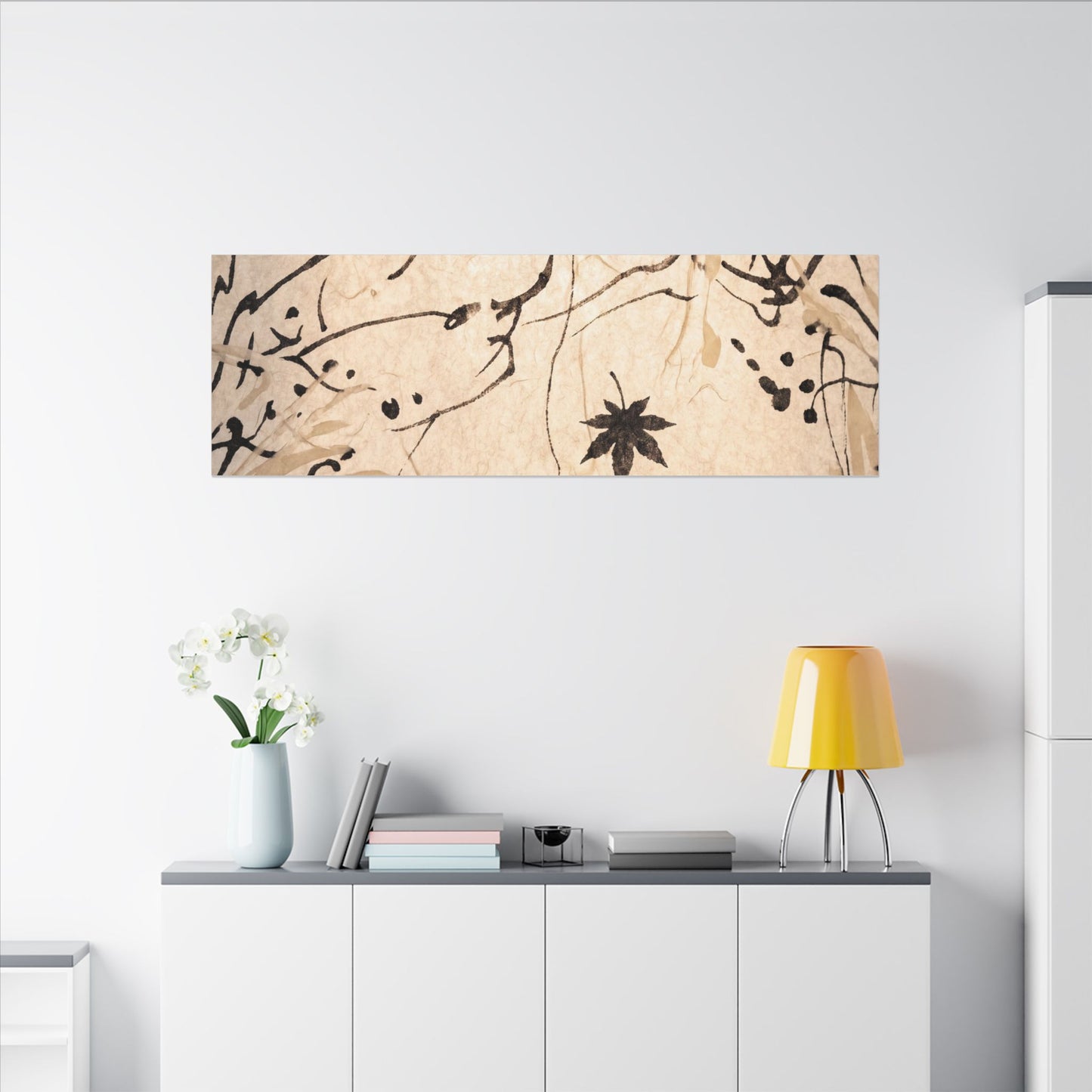Golden Hour Shoji Screen Canvas Art - Japandi Fukinsei