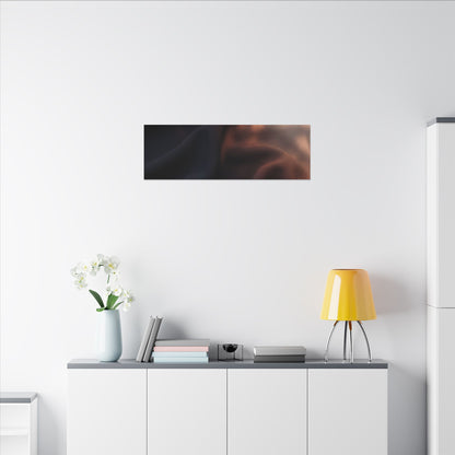 Dark Japandi Silk Drape in Dawn | Shadow Zen Canvas Art