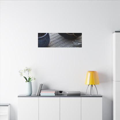 Kintsugi Tea Ceremony in Overcast | Gold Vein Canvas Art