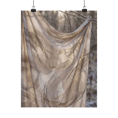 Dappled Silk Drape Wall Art Print - Japandi Ma Art Print