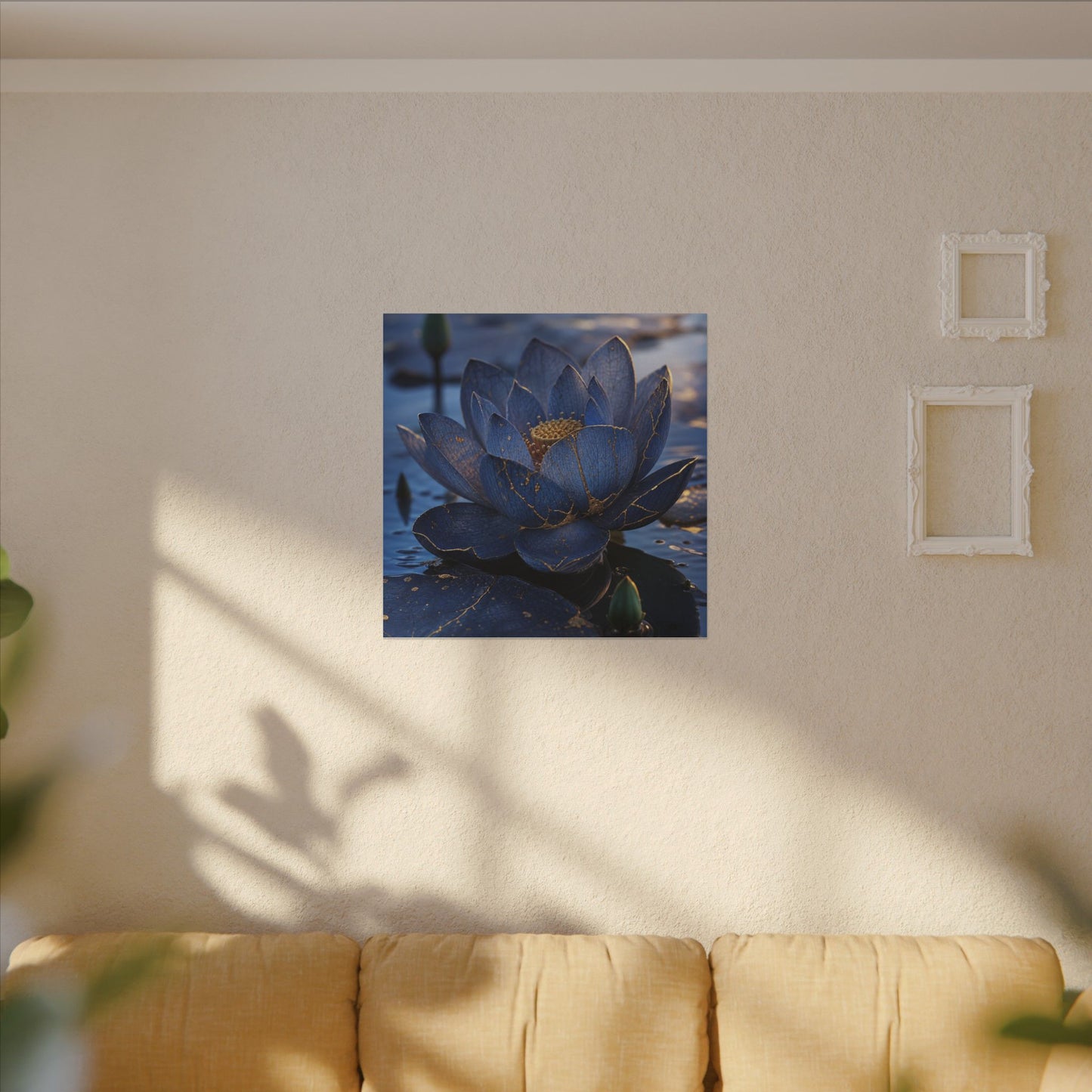 Kintsugi Lotus Flower in Dawn | Broken Beauty Canvas Art