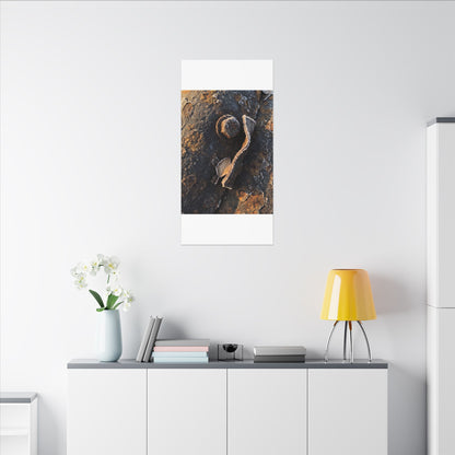 Moody Rust Patina Canvas Art - Moody Minimal Dark Japandi