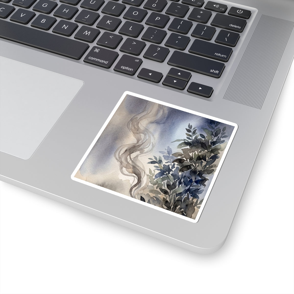 Incense Smoke Watercolor Sticker | Warm Japandi Art