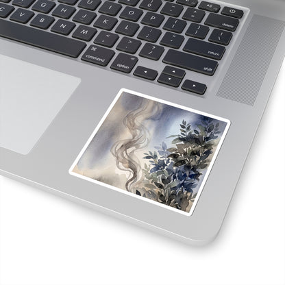 Incense Smoke Watercolor Sticker | Warm Japandi Art