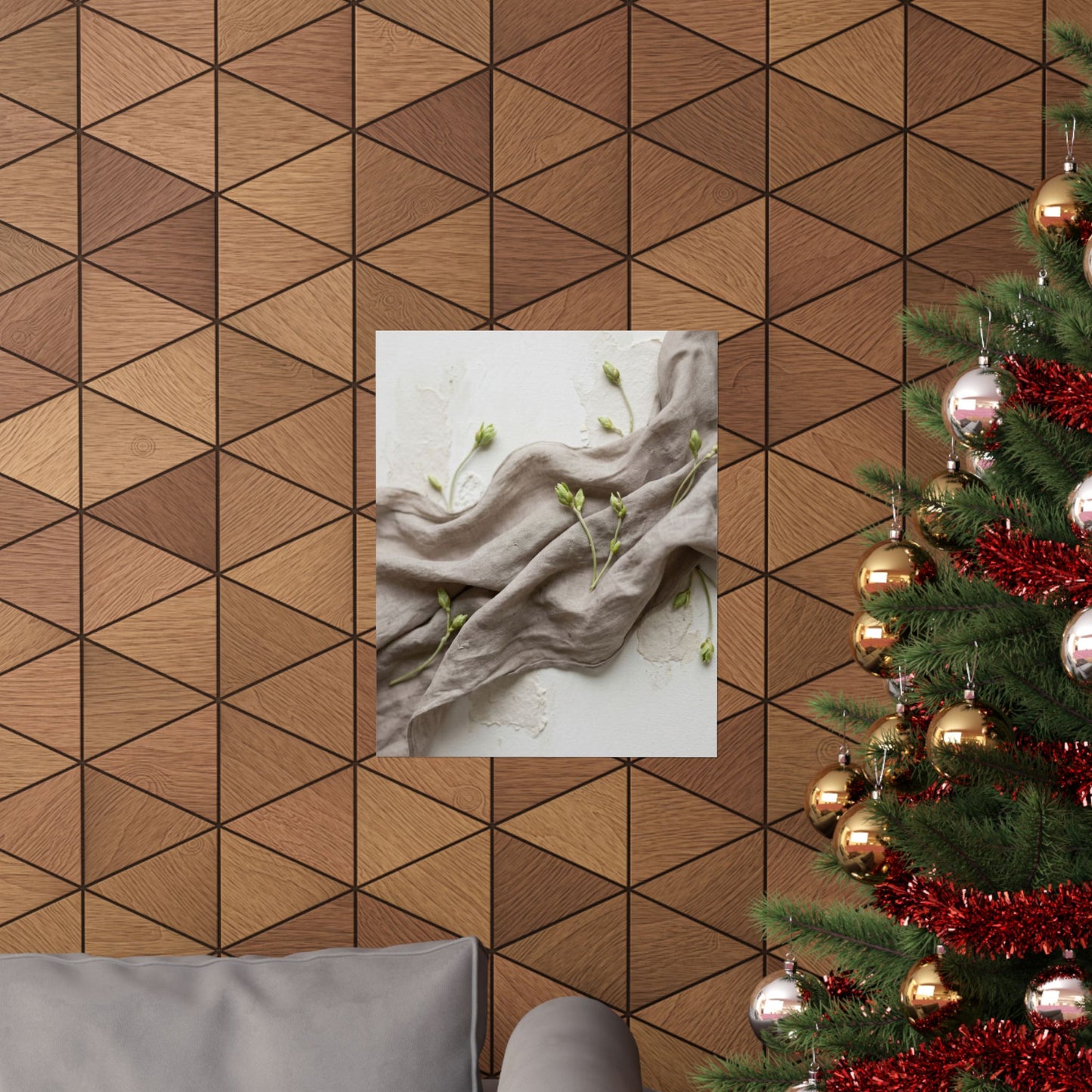 Silk Drape Wall Art Print | Spring Japandi Texture Art