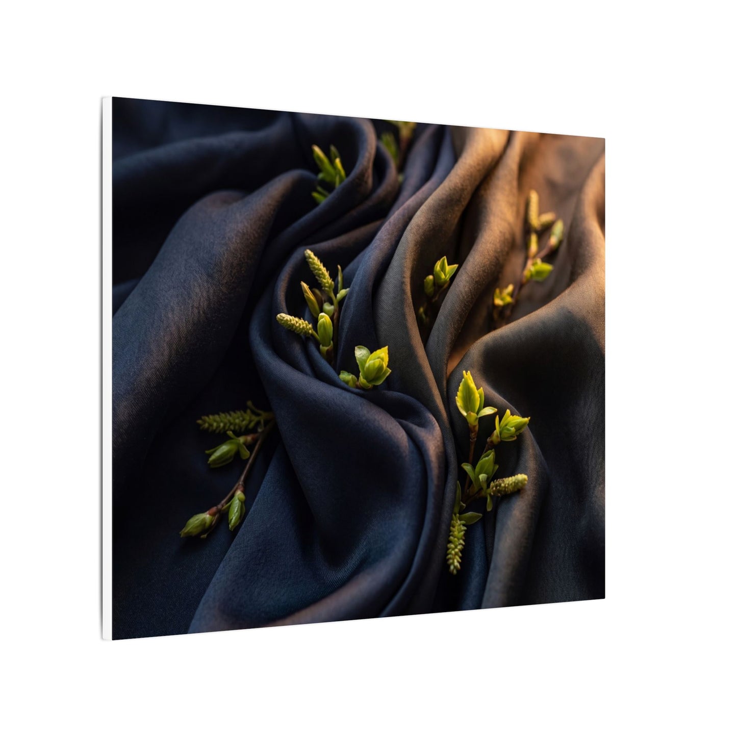 Spring Silk Drape Moody Minimal Canvas Art | Luxurious Decor