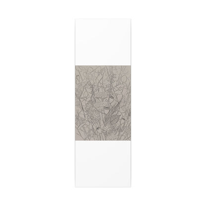 Summer Dried Flowers Minimal Line Canvas Art | Elegant Decor