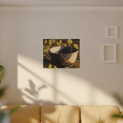 Seijaku Broken Pottery Canvas Art - Kintsugi Gold Repair