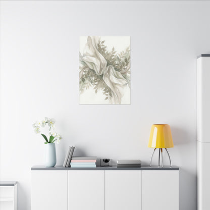 Summer Silk Drape Watercolor Canvas Art | Cozy Decor