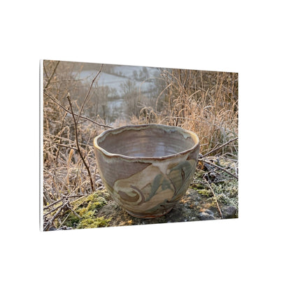 Golden Hour Ceramic Bowl Canvas Art - Japandi Shibui