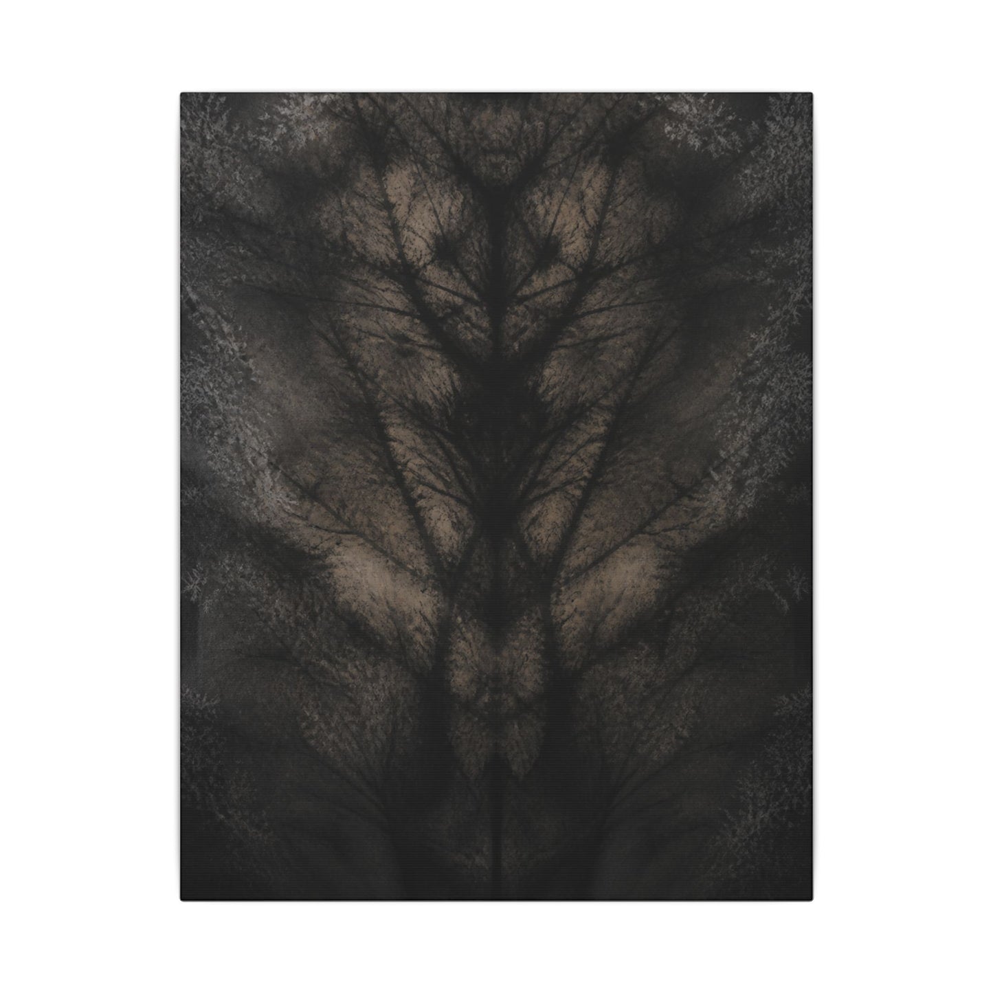 Seijaku Shadow Play Canvas Art - Dark Japandi Charcoal Ink