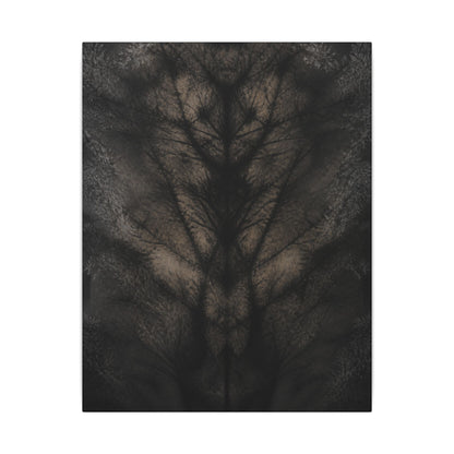 Seijaku Shadow Play Canvas Art - Dark Japandi Charcoal Ink