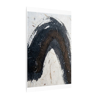 Moody Ink Brushstroke Canvas Art - Moody Minimal Dark Japandi