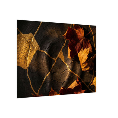 Resilient Shadow Play Canvas Art - Crackle Gold Kintsugi