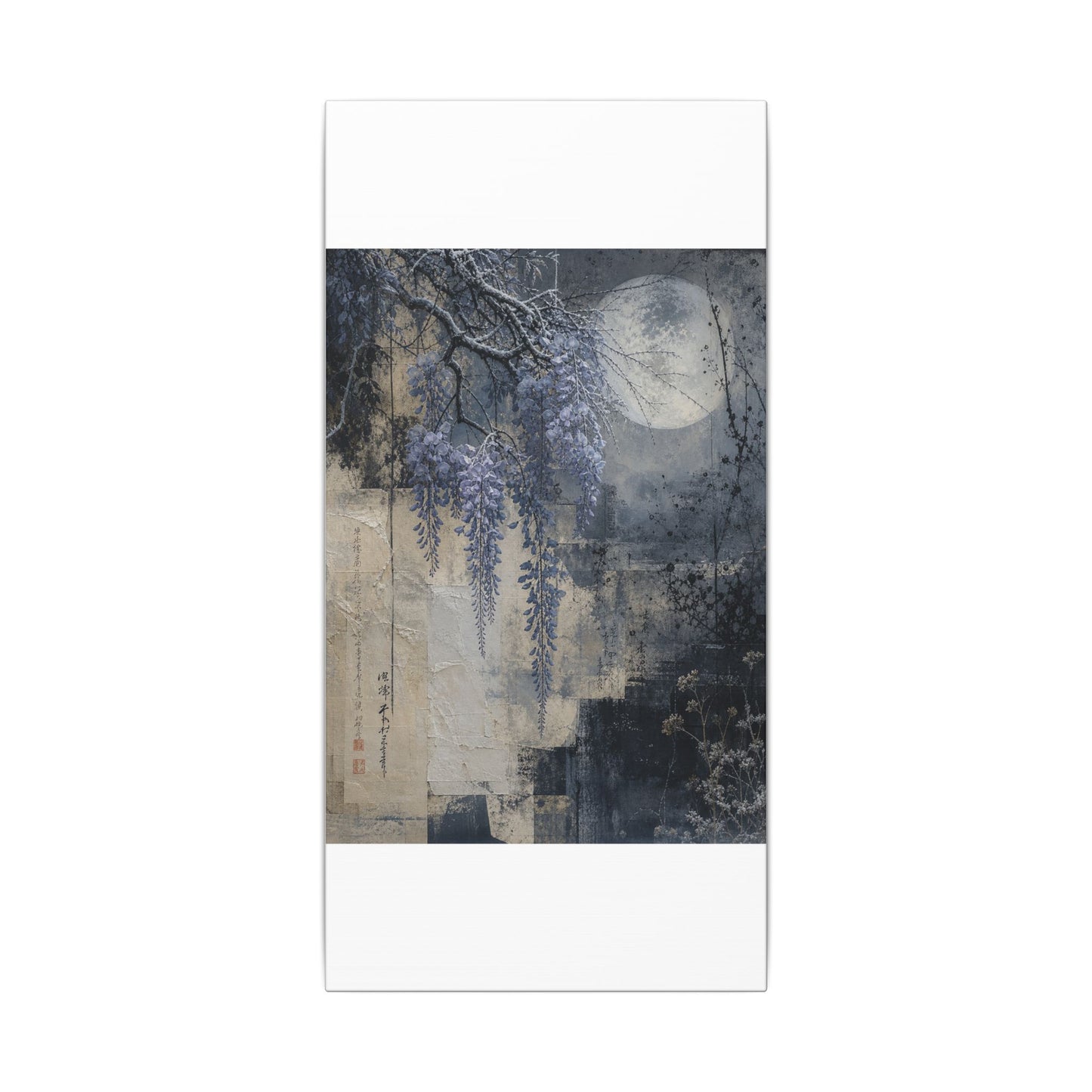 Winter Wisteria Texture Canvas Art | Elegant Decor