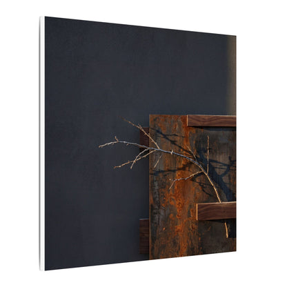 Ma Rust Patina Canvas Art - Dark Japandi Dark Texture