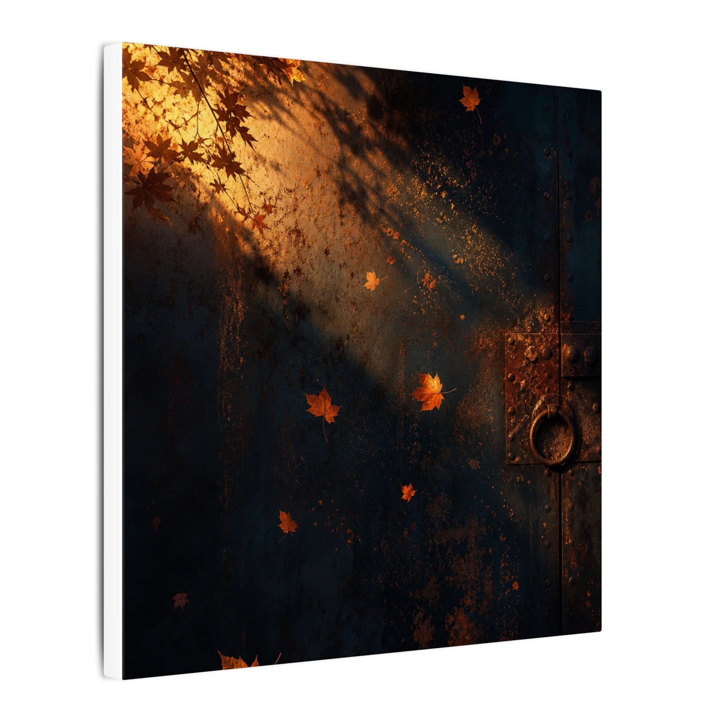 Dark Japandi Rust Patina in Golden Hour | Shadow Zen Canvas Art