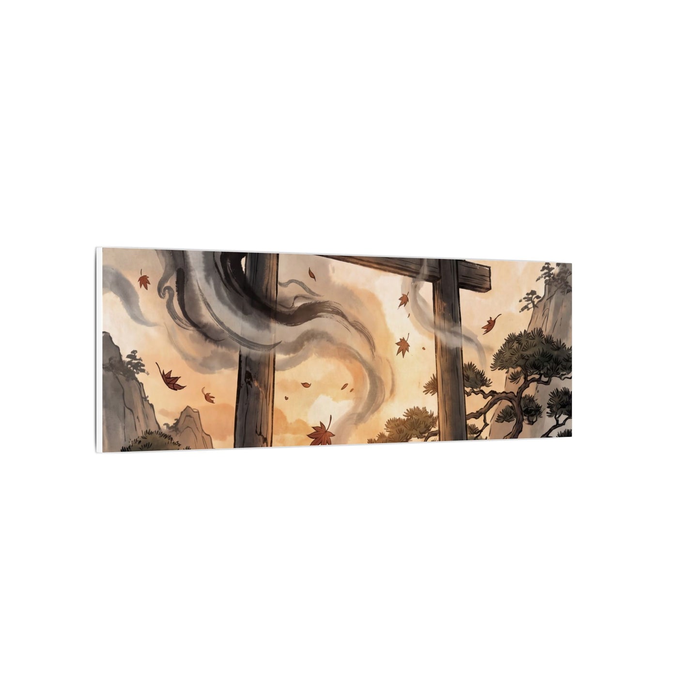 Torii Gate Ukiyo E Inspired Canvas Art | Serene Zen Art