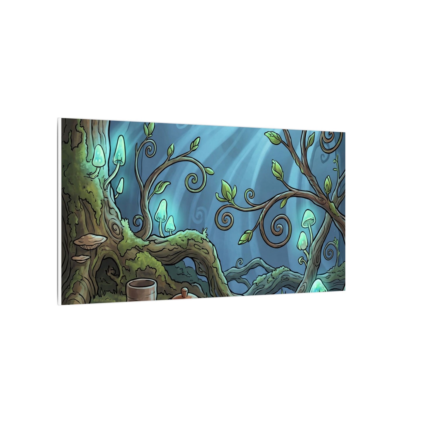 Spring Tea Ceremony Forest Whimsy Canvas Art | Cozy Decor