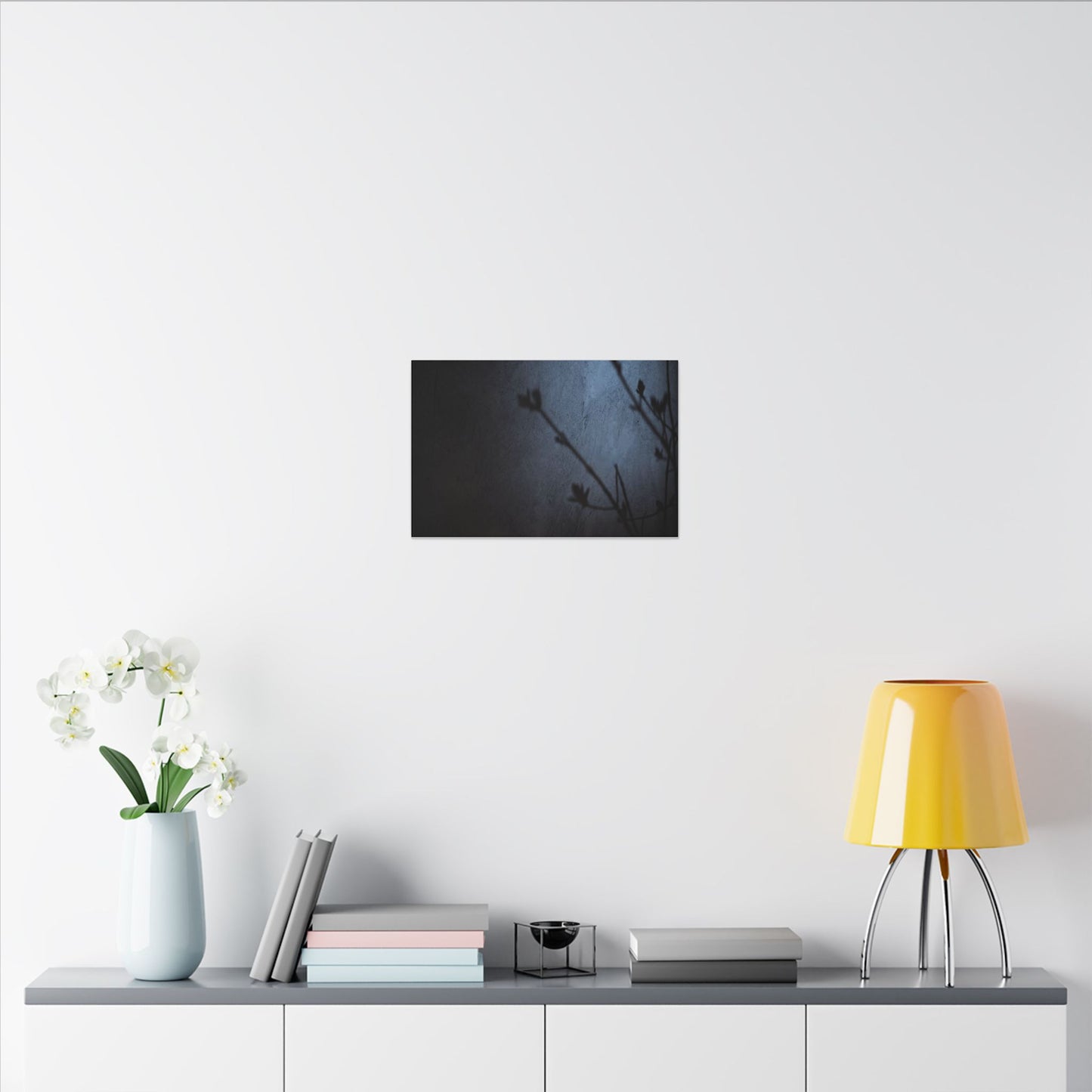 Shadow Play Canvas Art | Spring Dark Japandi Moody Minimal Art