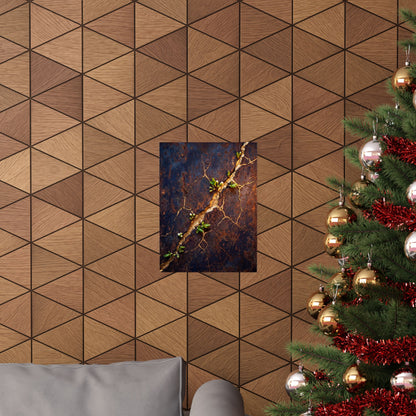 Shibui Rust Patina Wall Art Print - Kintsugi Gold Vein