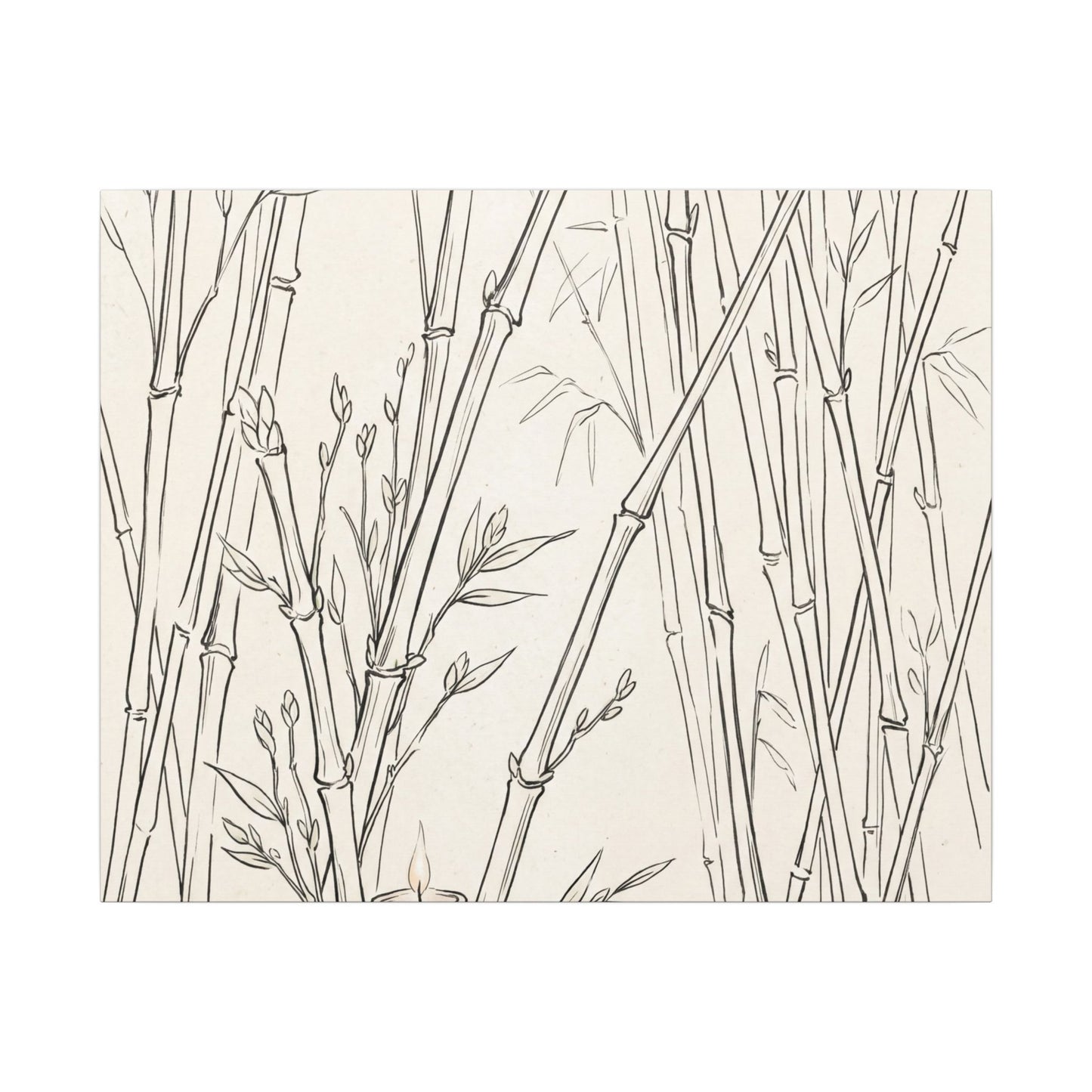 Candlelight Bamboo Grove Canvas Art - Japandi Fukinsei