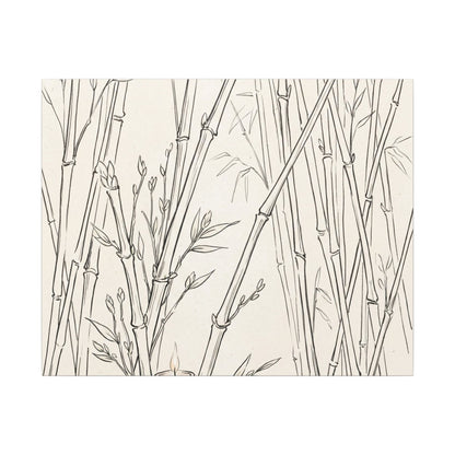 Candlelight Bamboo Grove Canvas Art - Japandi Fukinsei