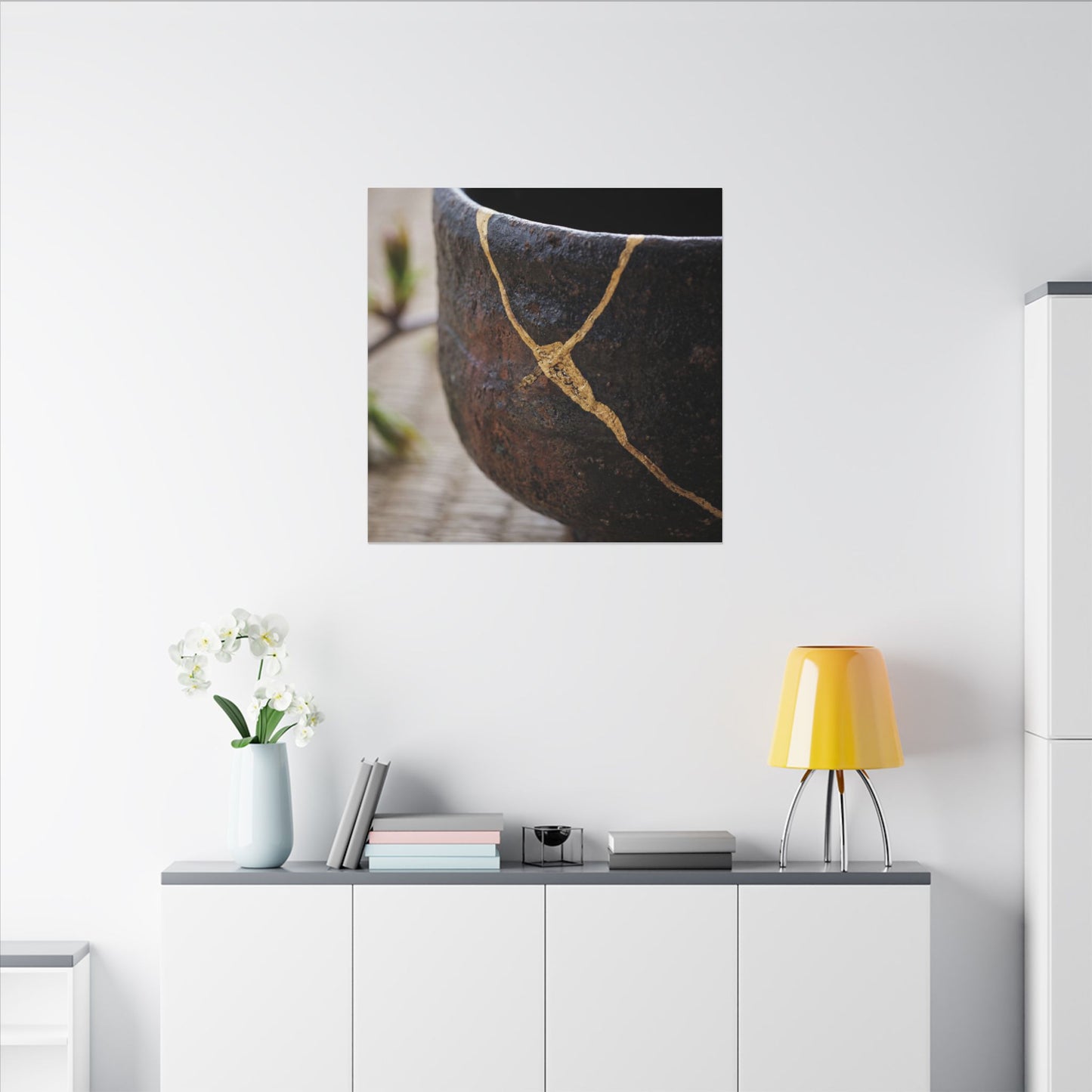 Dawn Tea Ceremony Canvas Art - Kintsugi Mono No Aware