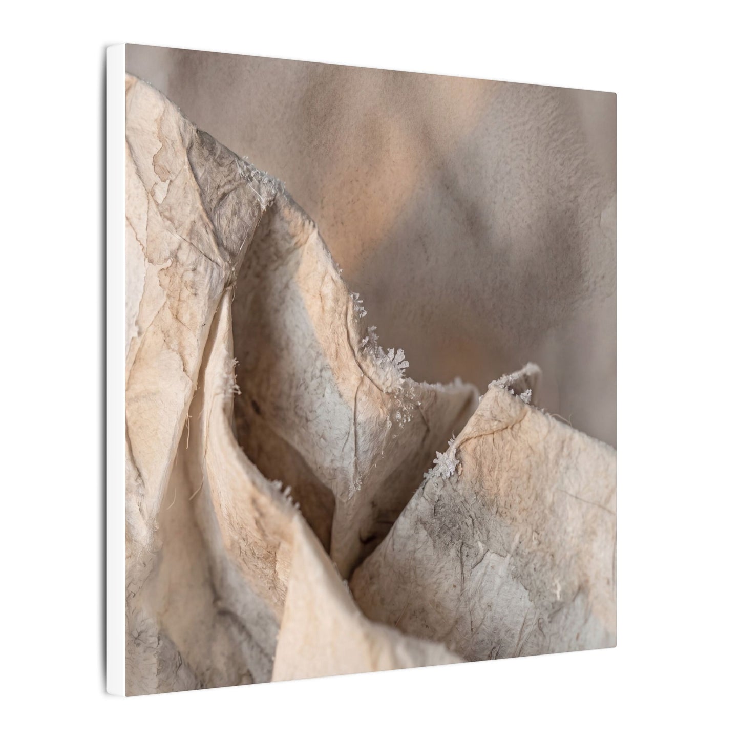 Japandi Paper Fold in Candlelight | Watercolor Canvas Art