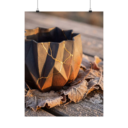Golden Hour Paper Fold Wall Art Print - Kintsugi Seijaku Art Print
