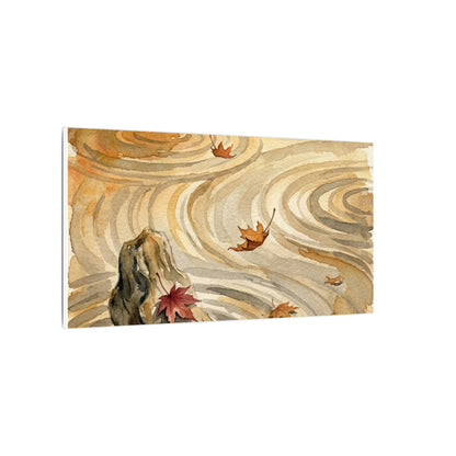 Autumn Rock Garden Watercolor Canvas Art | Neutral Decor
