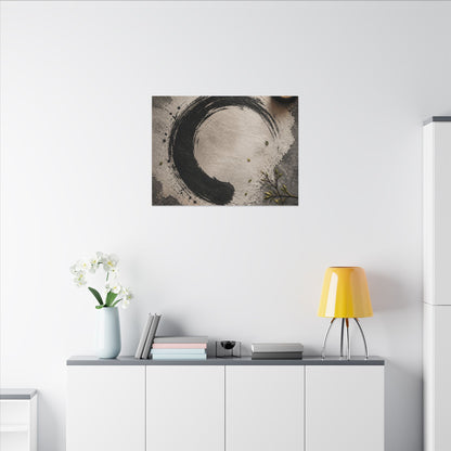 Candlelight Ink Brushstroke Canvas Art - Zen Ma