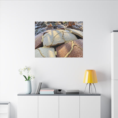Broken Pottery Crackle Gold Canvas Art | Healing Kintsugi Art
