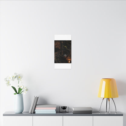 Atmospheric Ceramic Bowl Canvas Art - Shadow Zen Dark Japandi