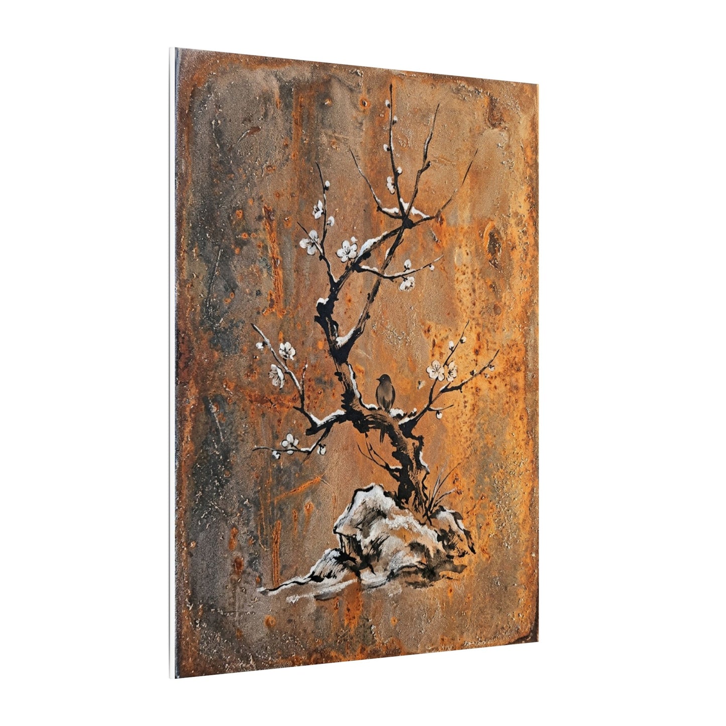 Datsuzoku Rust Patina Canvas Art - Zen Sumi E