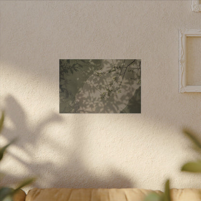 Neutral Shadow Play Canvas Art - Japanese Pattern Japandi