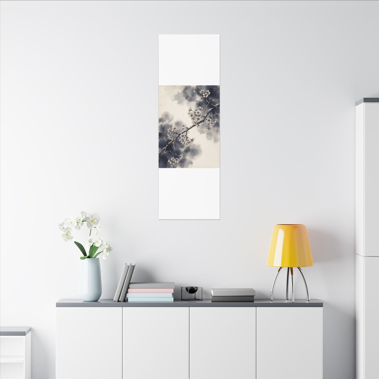 Ma Cherry Blossom Canvas Art - Kintsugi Gold Vein