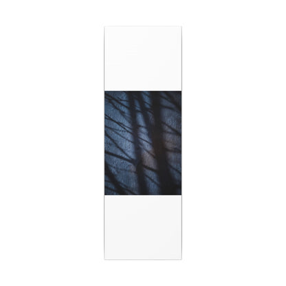 Dark Japandi Shadow Play in Moonlight | Moody Minimal Canvas Art
