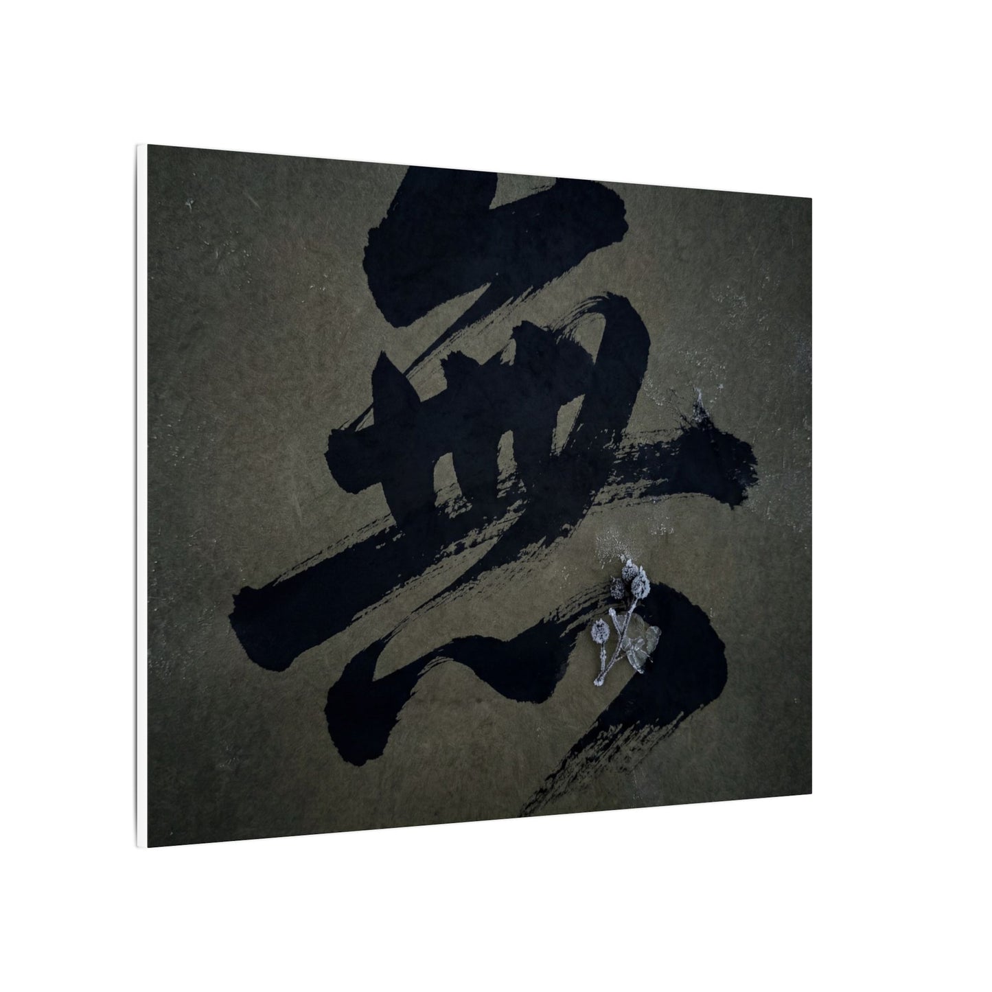 Sophisticated Calligraphy Canvas Art - Shadow Zen Dark Japandi