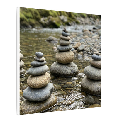 Zen River Stones in Dawn | Karesansui Canvas Art