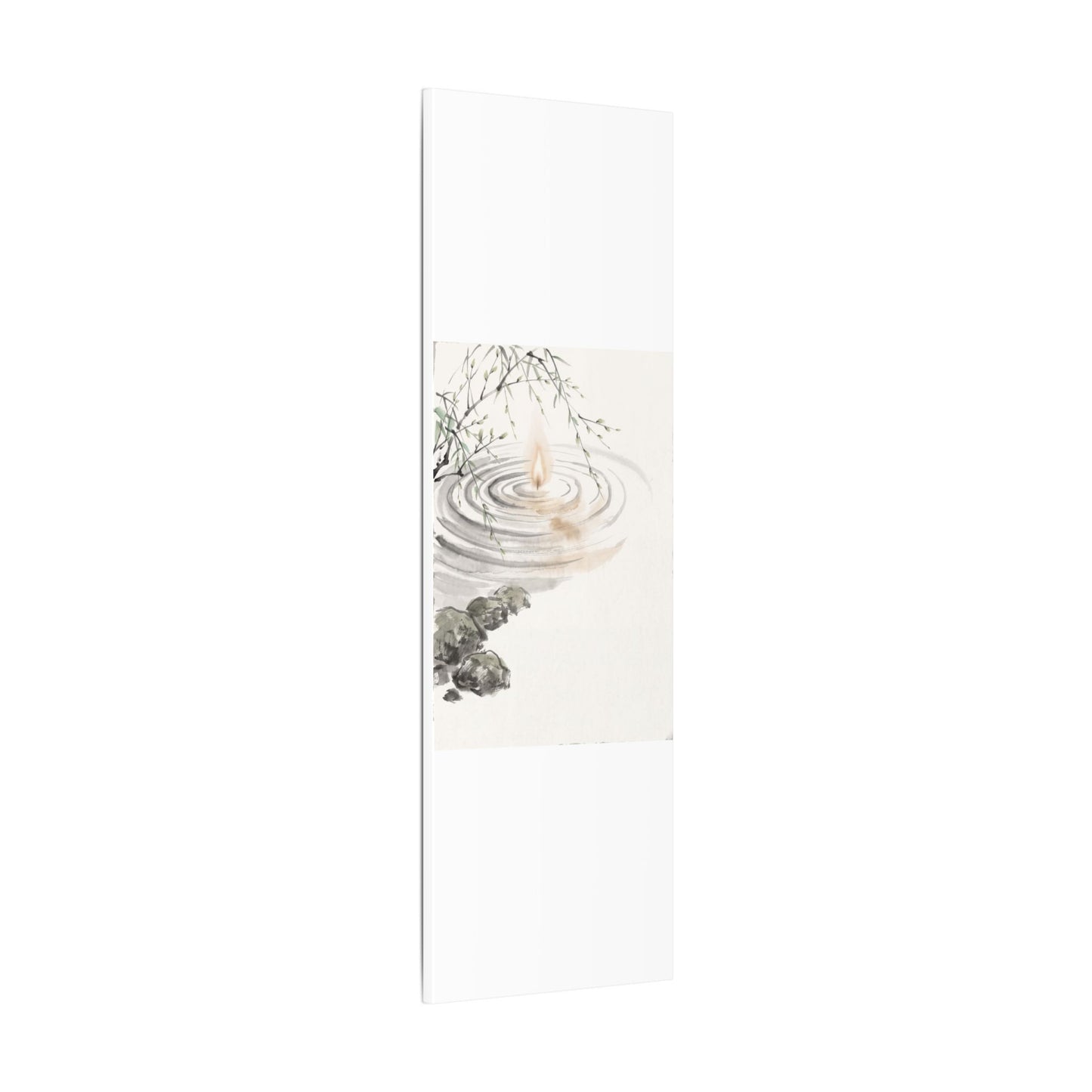 Water Ripple Sumi E Canvas Art | Tranquil Zen Art