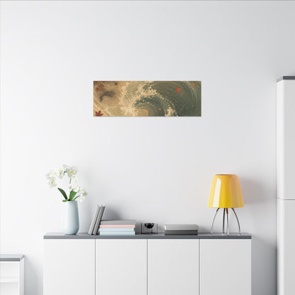 Japandi Ocean Wave in Candlelight | Japanese Pattern Canvas Art