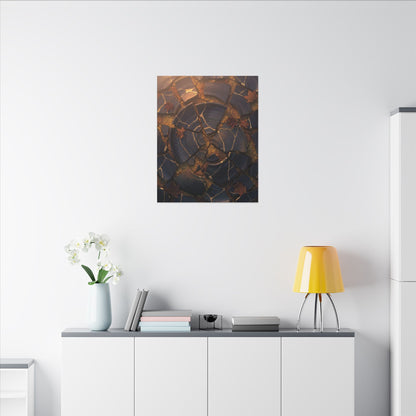 Autumn Cracked Earth Gold Repair Canvas Art | Philosophical Decor