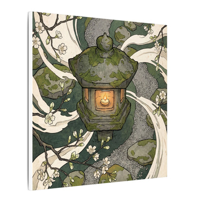Zen Stone Lantern in Candlelight | Ukiyo E Inspired Canvas Art
