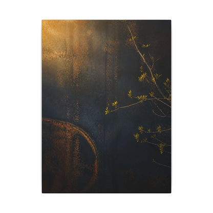 Spring Rust Patina Dark Texture Canvas Art | Moody Decor