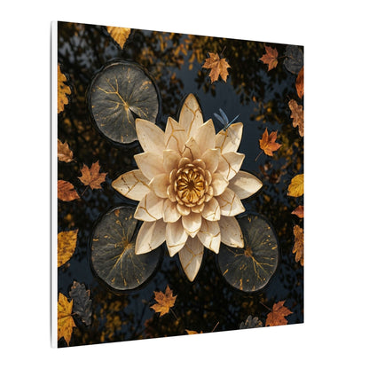 Healing Lotus Flower Canvas Art - Gold Repair Kintsugi